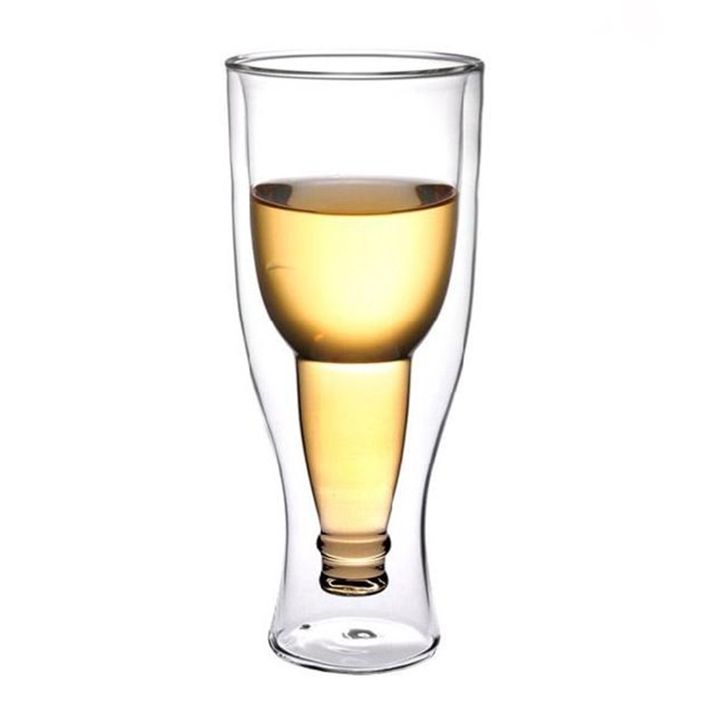 高硼硅玻璃/双层杯/啤酒杯白底实物图