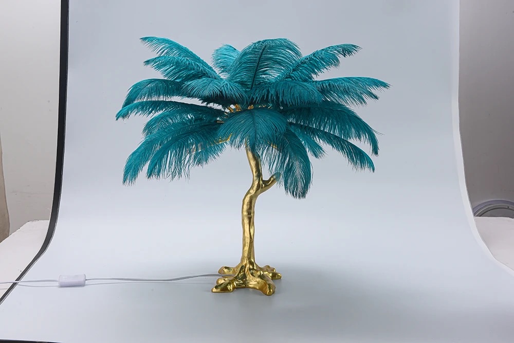 羽毛台灯，树脂台灯，铁艺台灯，现代台灯，陶瓷台灯