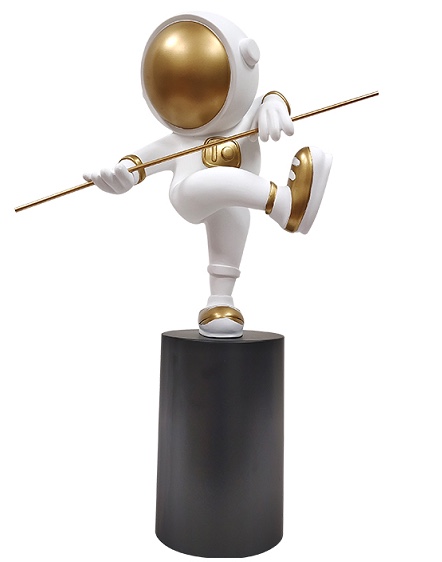 Modern sculpture ornaments in the shape of astronauts made of resin