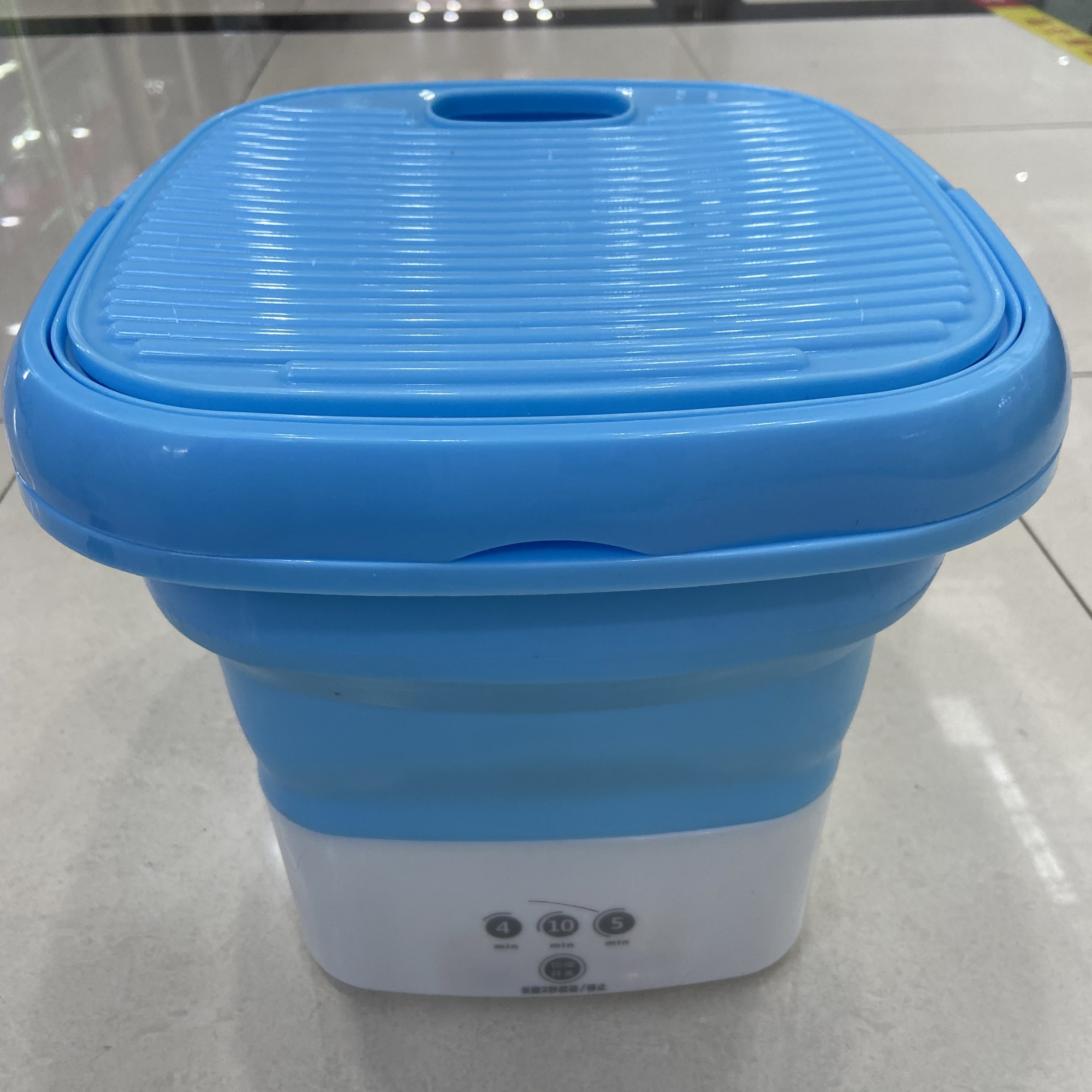 Household folding washing machine, portable mini washing machine for underwear and pantyhose, small washing machine, semi-full washing machine details Picture