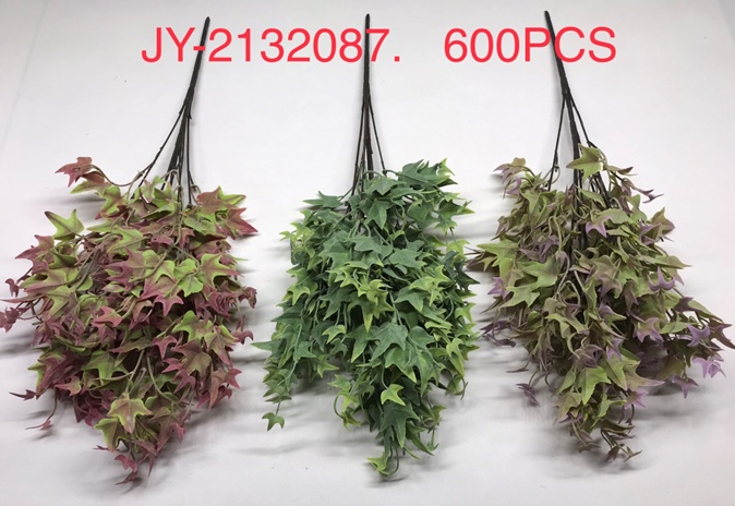 广东嘉盈仿真花仿真水草7头发毛料地瓜叶3色，颜色漂亮逼真
