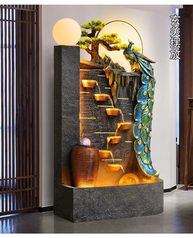 Resin water flow atomization water flow water wheel rotation LED lighting effect home decoration design club gift Application Scenario