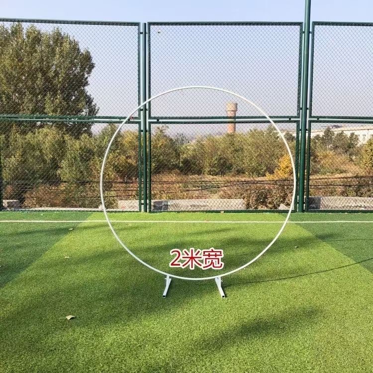 Party ironwork decorative rings, circular decorative rings, wedding props, ironwork single-pole circular ring frames, outdoor wedding balloons, party circular arches, scene decoration, guiding signs Specification image