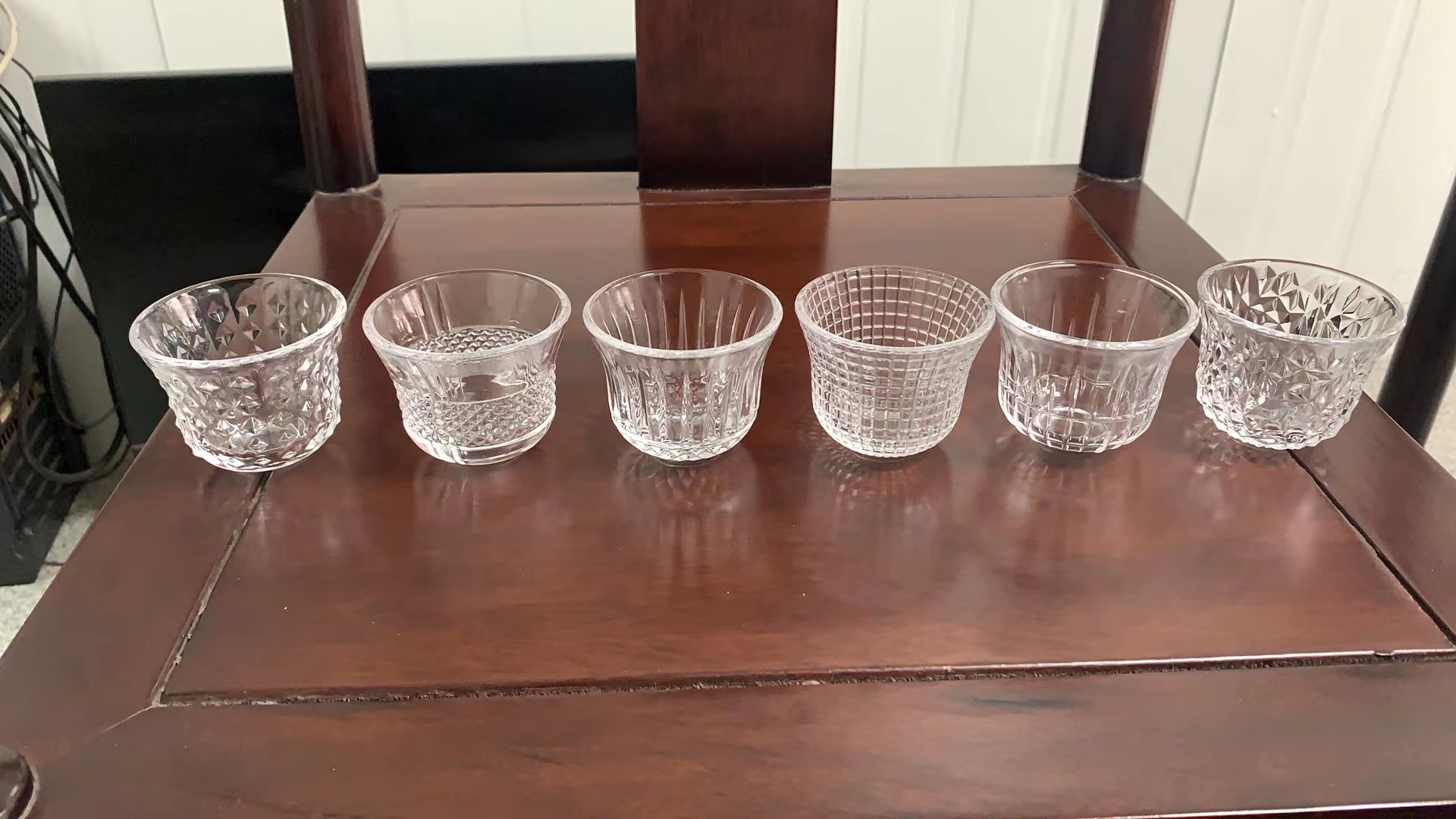 耐冷热玻璃杯咖啡杯居家日用茶杯高硼硅透明水杯条纹菱形杯子详情图1