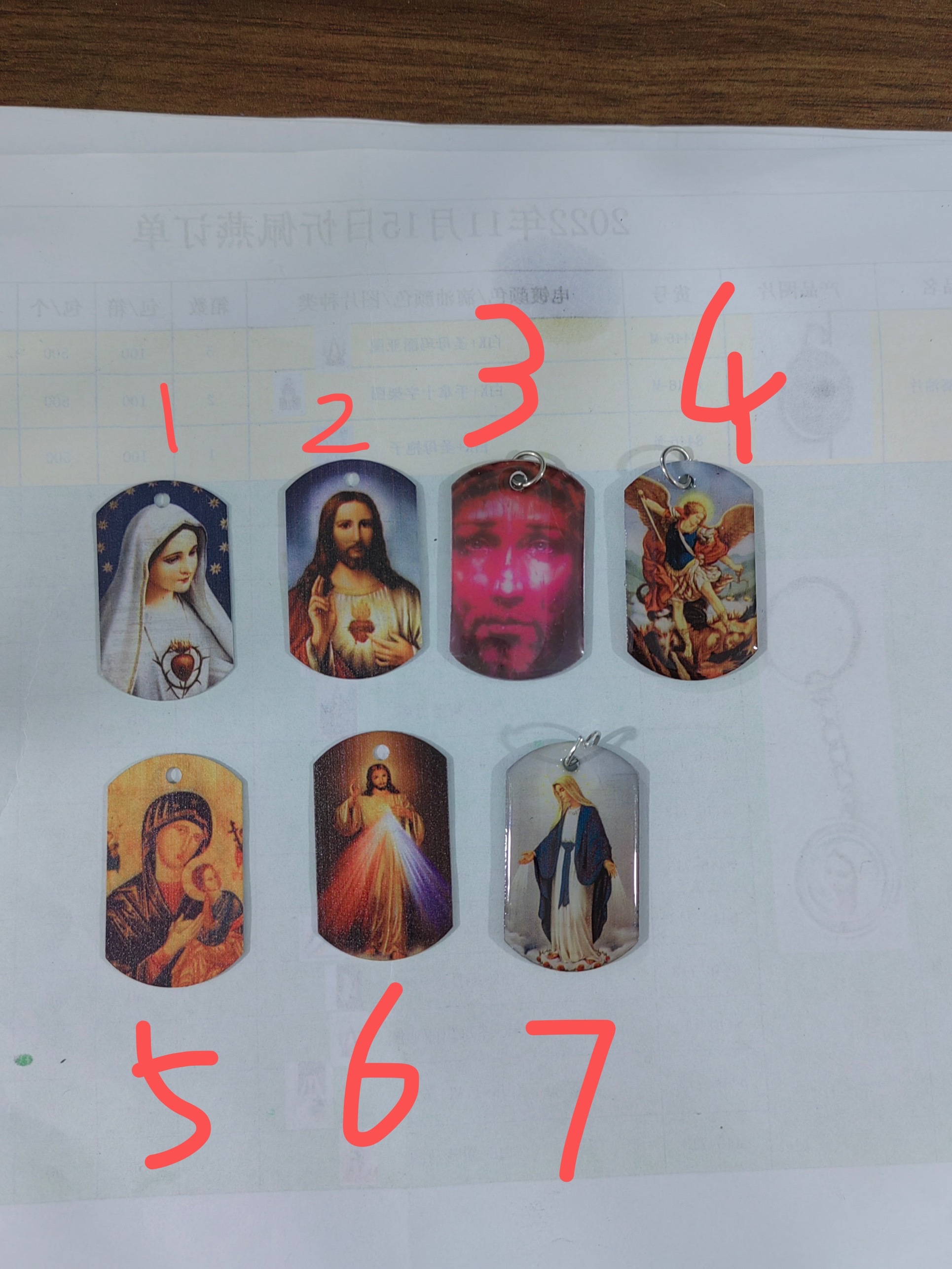 双面滴胶方片可订做多种图案