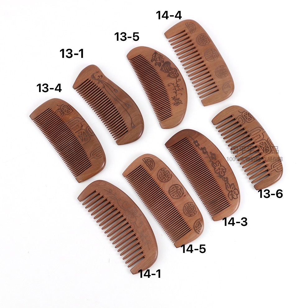 Natural wood comb, peach wood comb, portable household comb