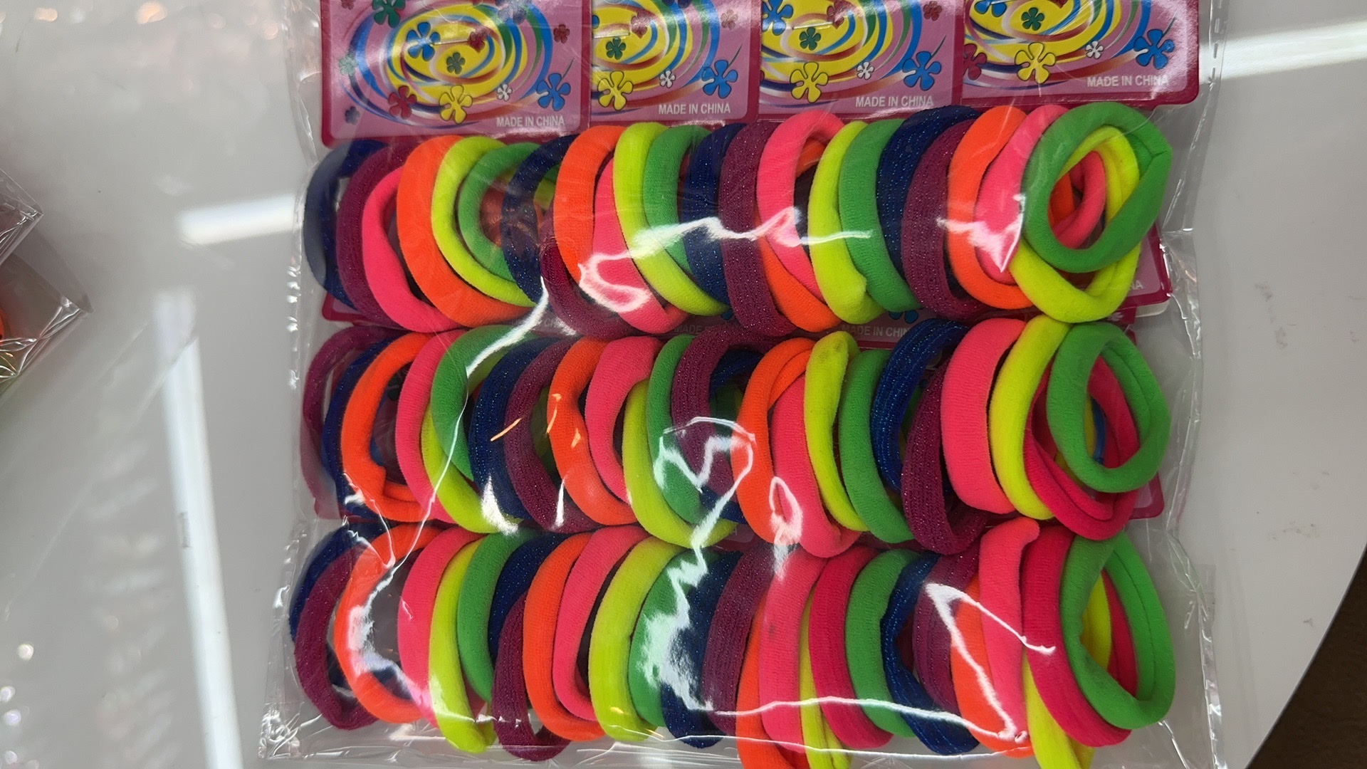 Fluorescent silver wire rubber band