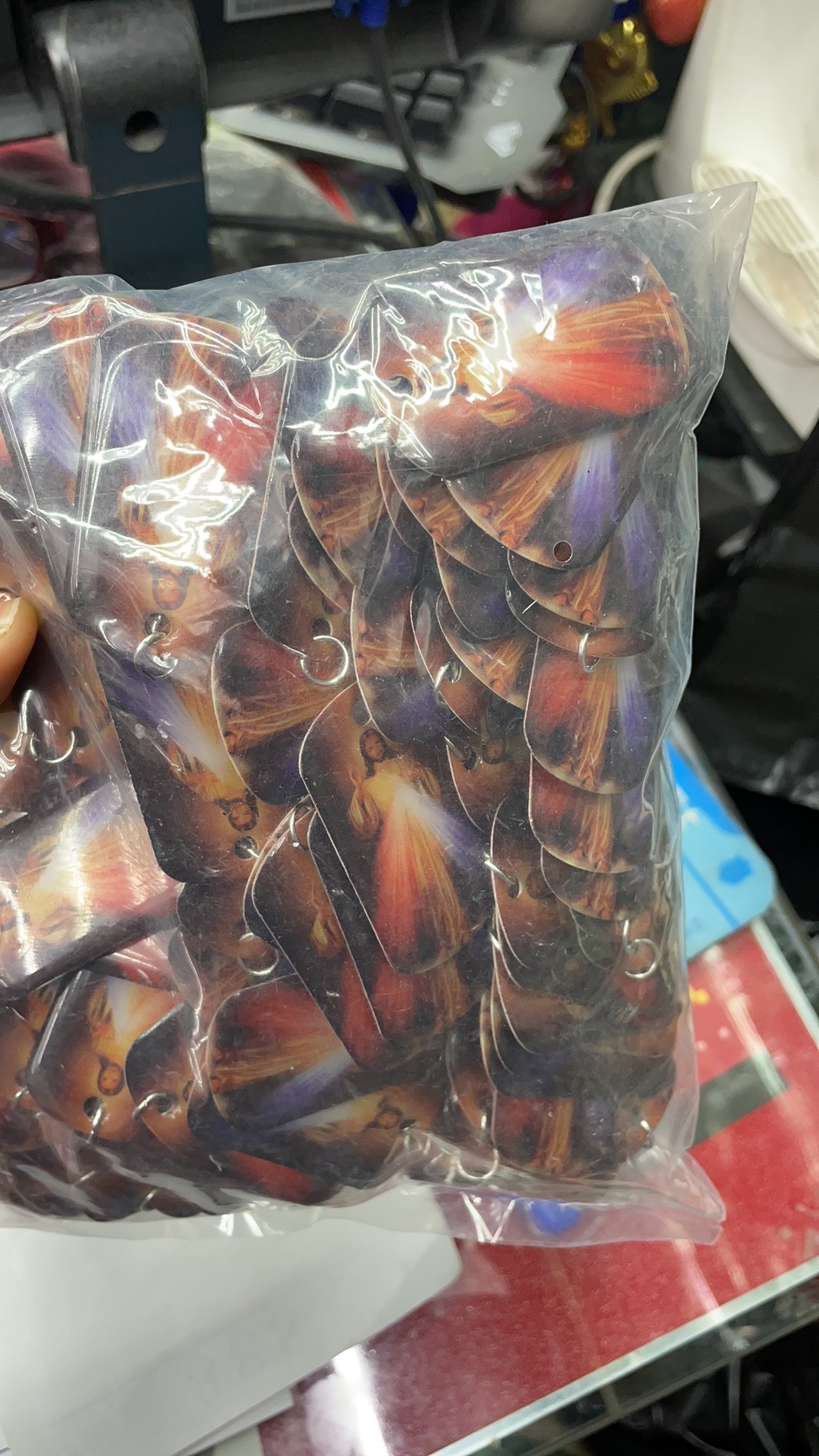 双面滴胶方片可订做多种图案细节图