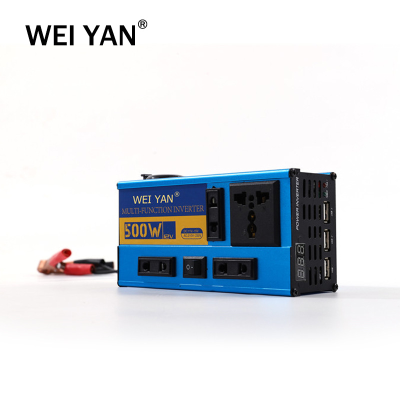 WEI YAN car inverter 12V 24V to 220 power conversion jack multi-functional charging inverter