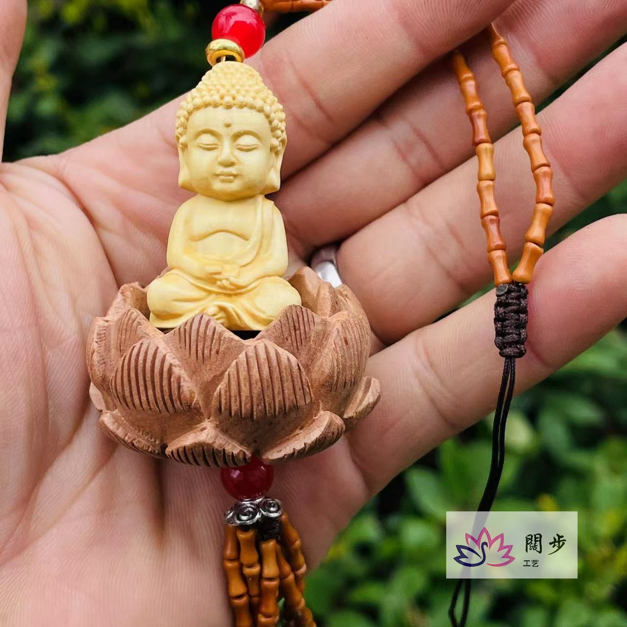 莲花佛/菩提根/黄杨木细节图