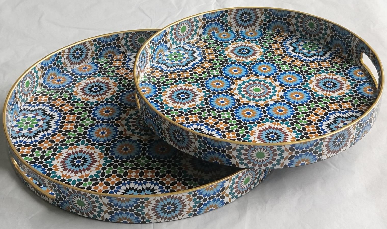 托盘 /果盘工艺品/圆盘白底实物图