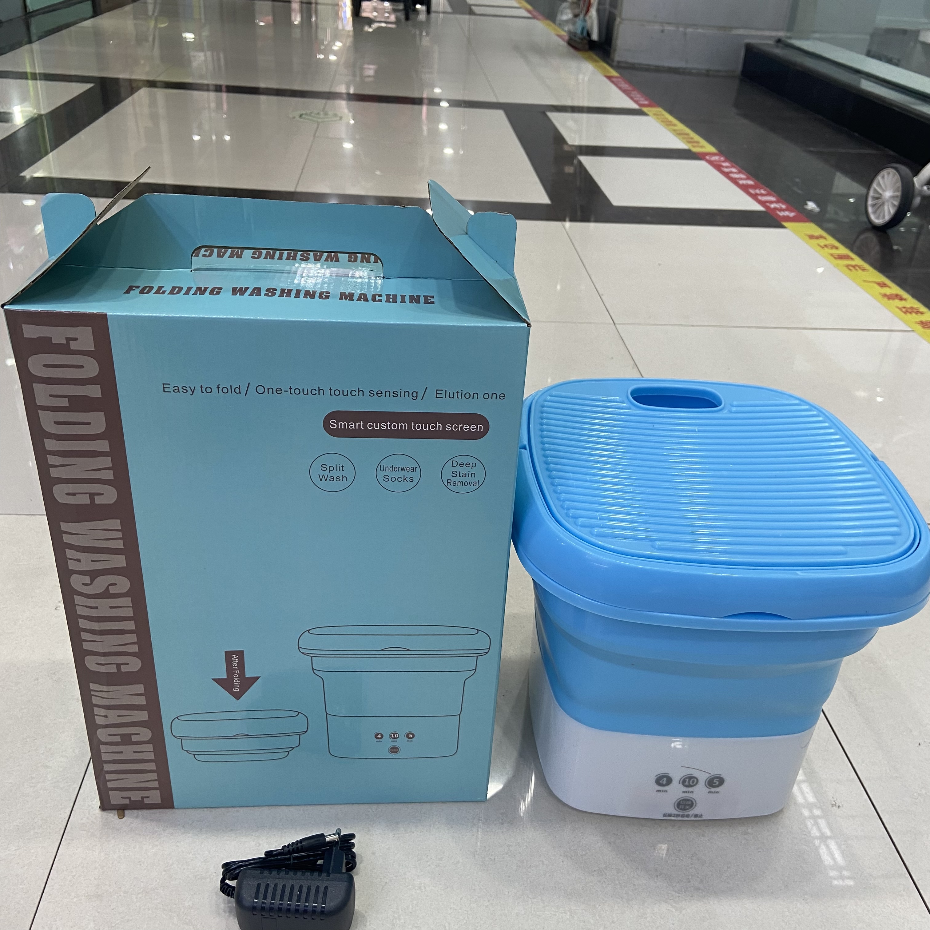 Household folding washing machine, portable mini washing machine for underwear and pantyhose, small washing machine, semi-full washing machine
