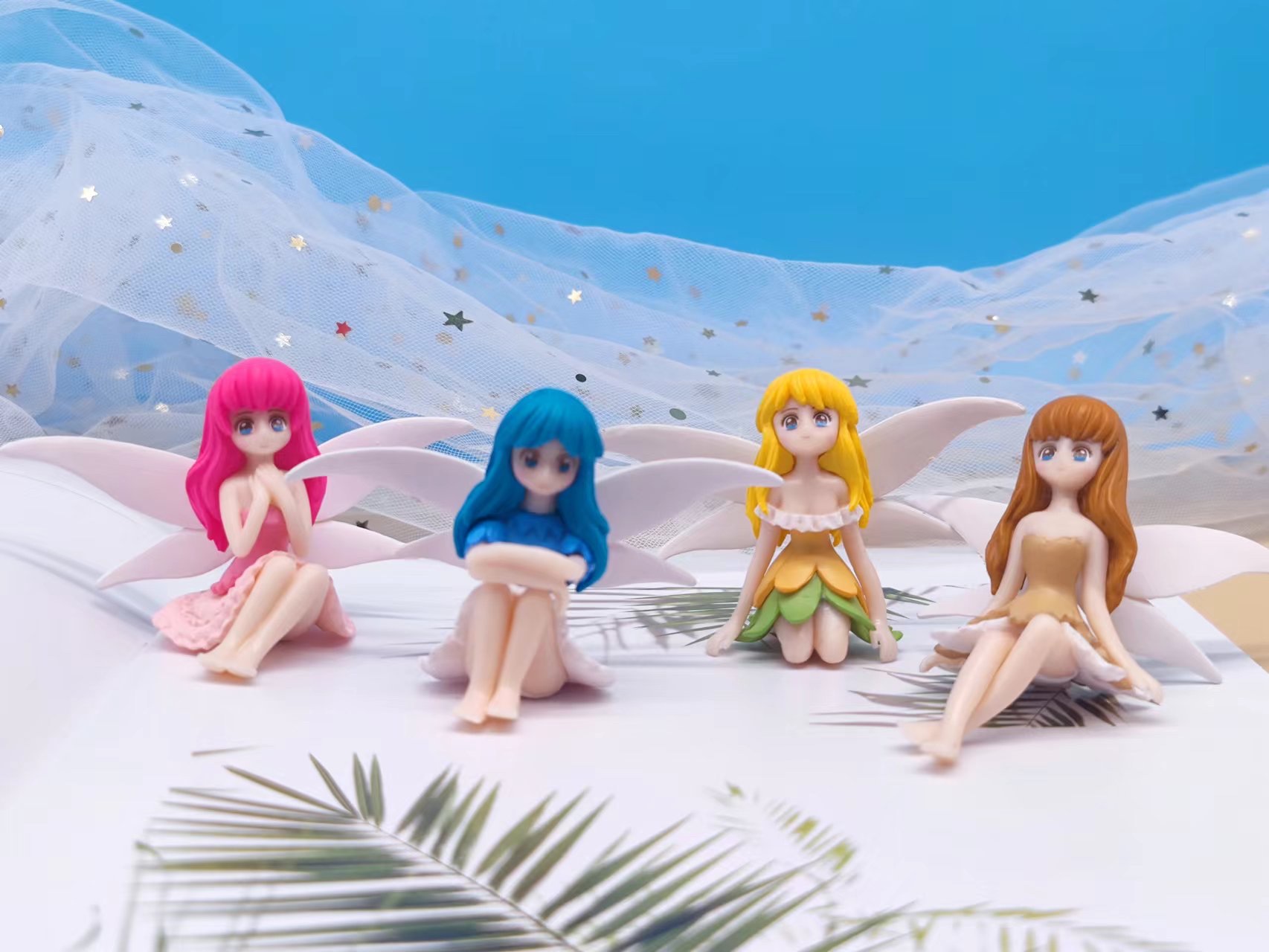 可爱精灵美少女，小仙女创意Diy产品配件，蛋糕摆件钥匙扣