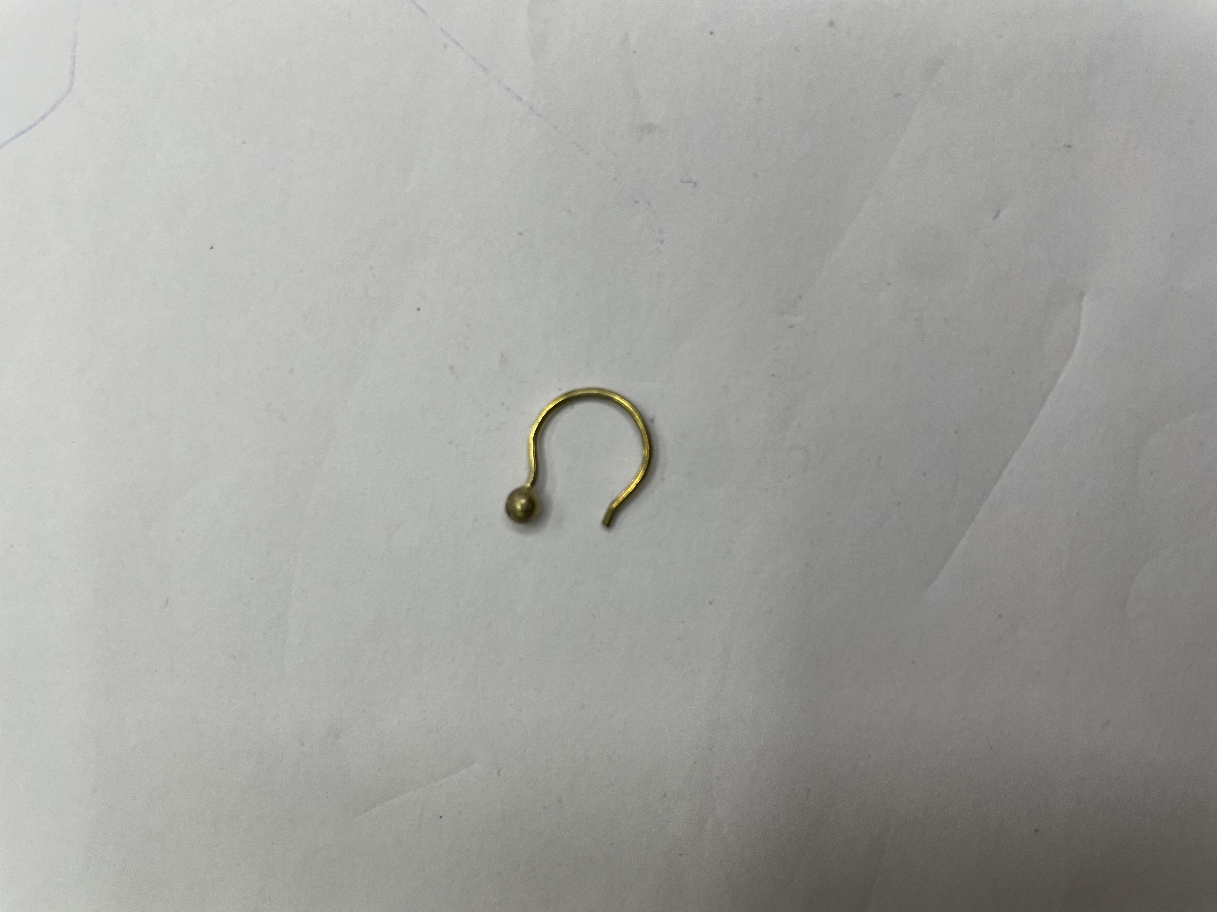 单珠问号耳环