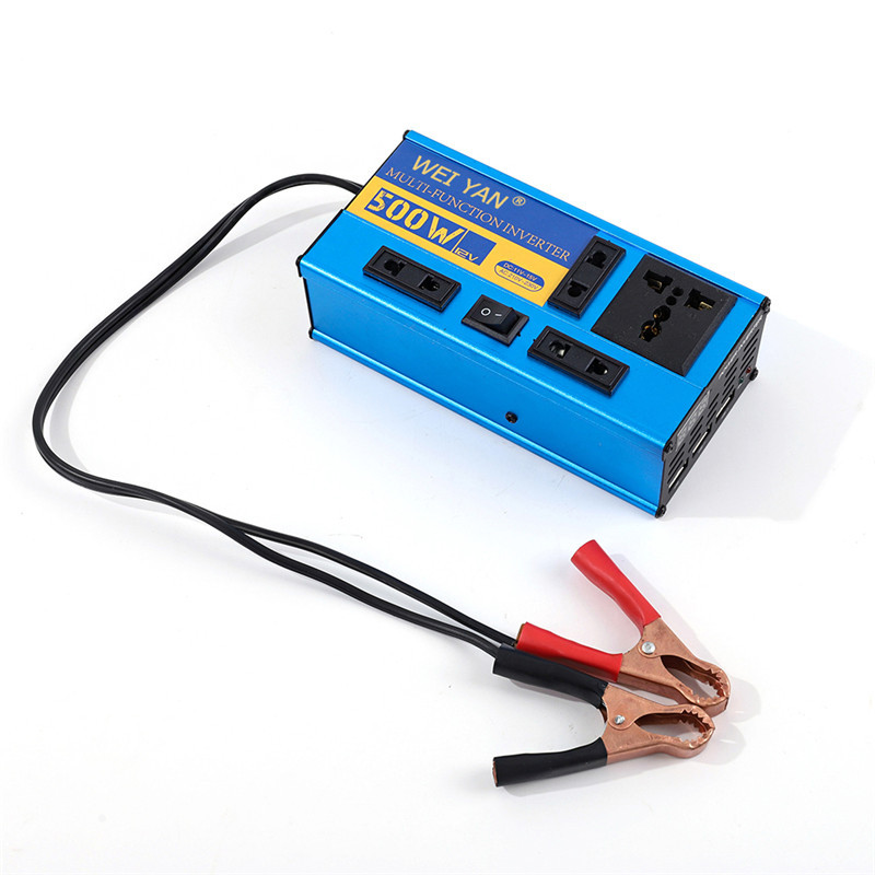 WEI YAN car inverter 12V 24V to 220 power conversion jack multi-functional charging inverter details Picture