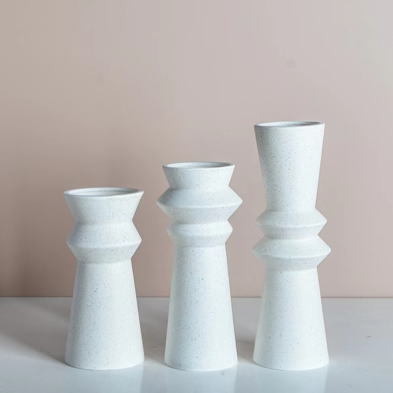 现代简约白色陶瓷花瓶摆件干花插花客厅创意桌面装饰详情图1