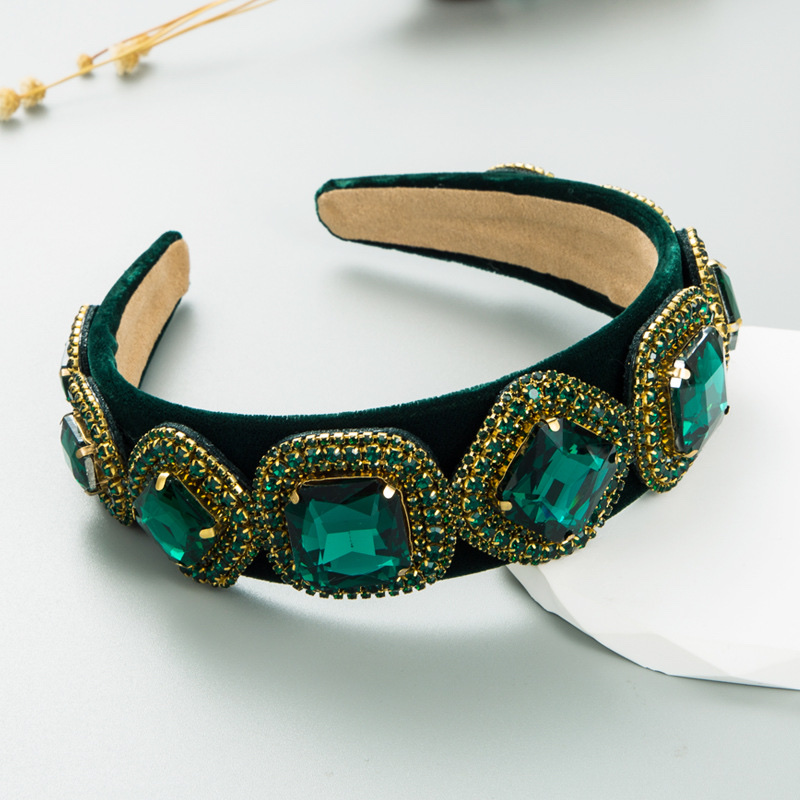 Wholesale of fashionable heavy craftsmanship headbands, light luxury court hair accessories with cobalt temperament and high-end feel details Picture
