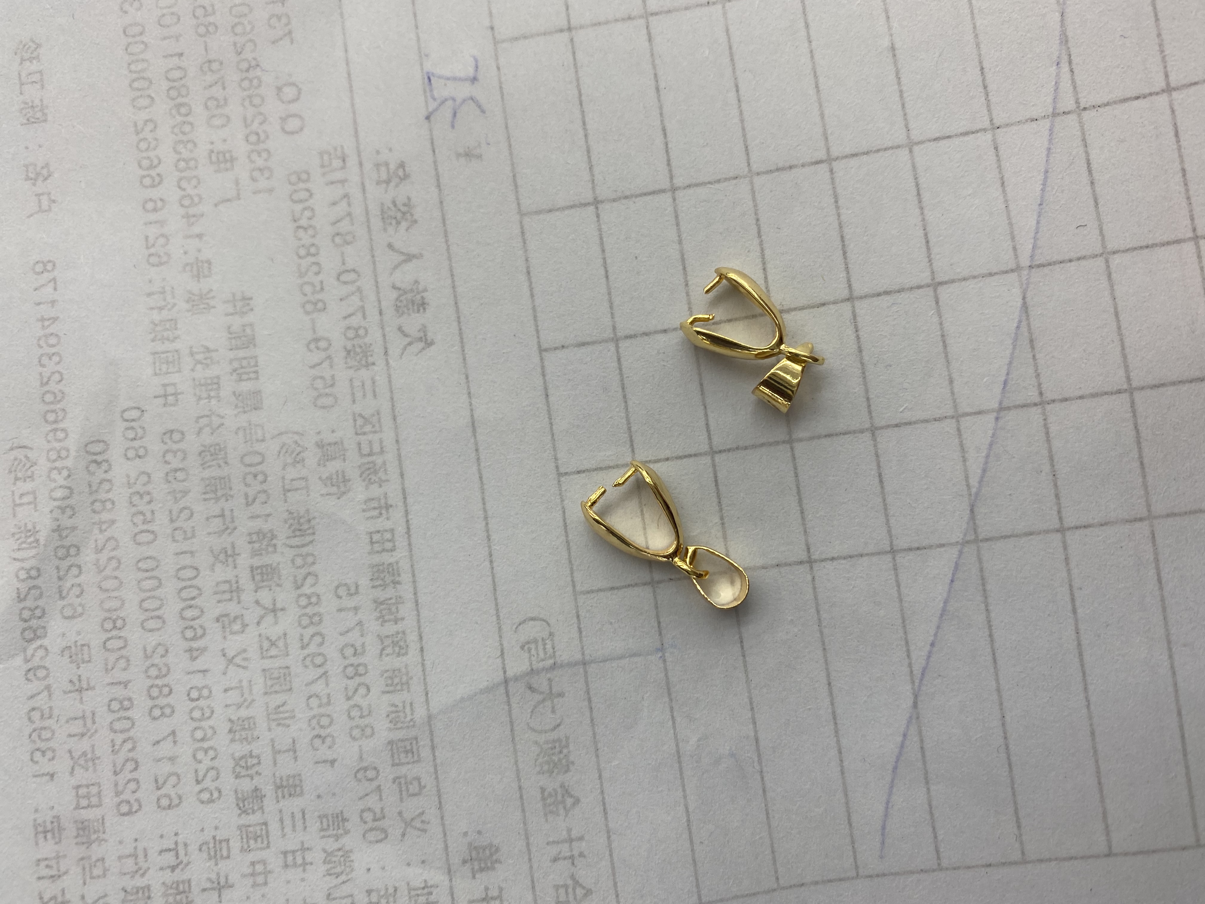 饰品配件/仿金/瓜子扣白底实物图
