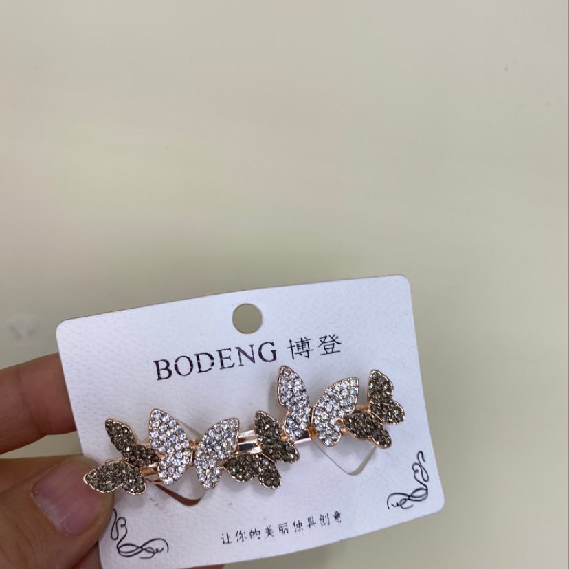 合金五只小蝴蝶发夹