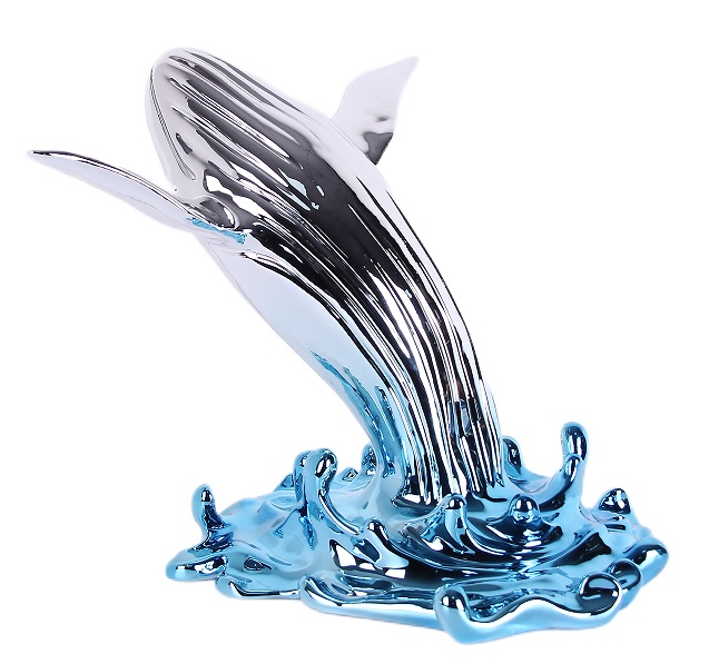 Resin-electroplated whale modern decorative handicrafts