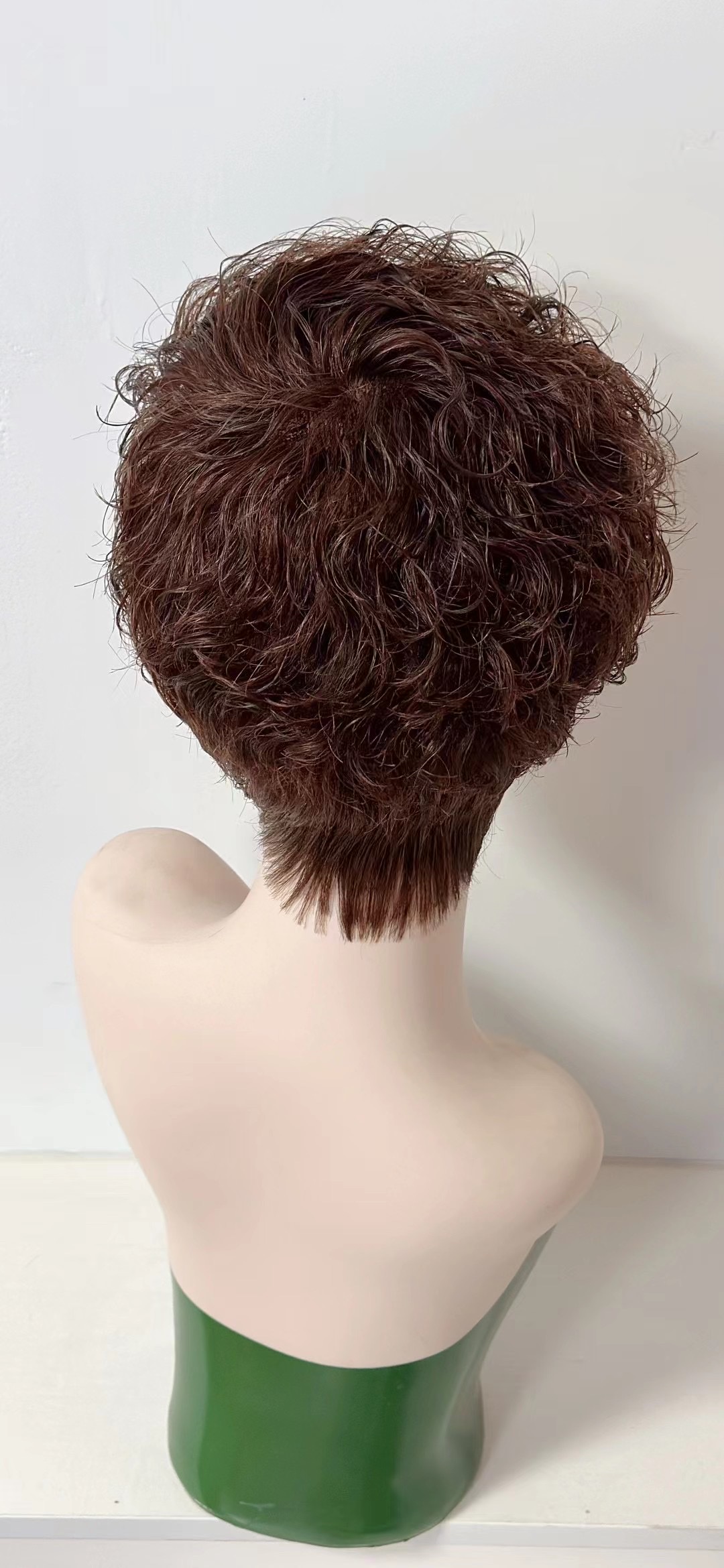 Peluca mujer pelo corto bobo interior hebilla cara redonda qi flequillo conjunto de peluca natural realista todo el pelo recto todo el conjunto de cabeza 2 Item Picture