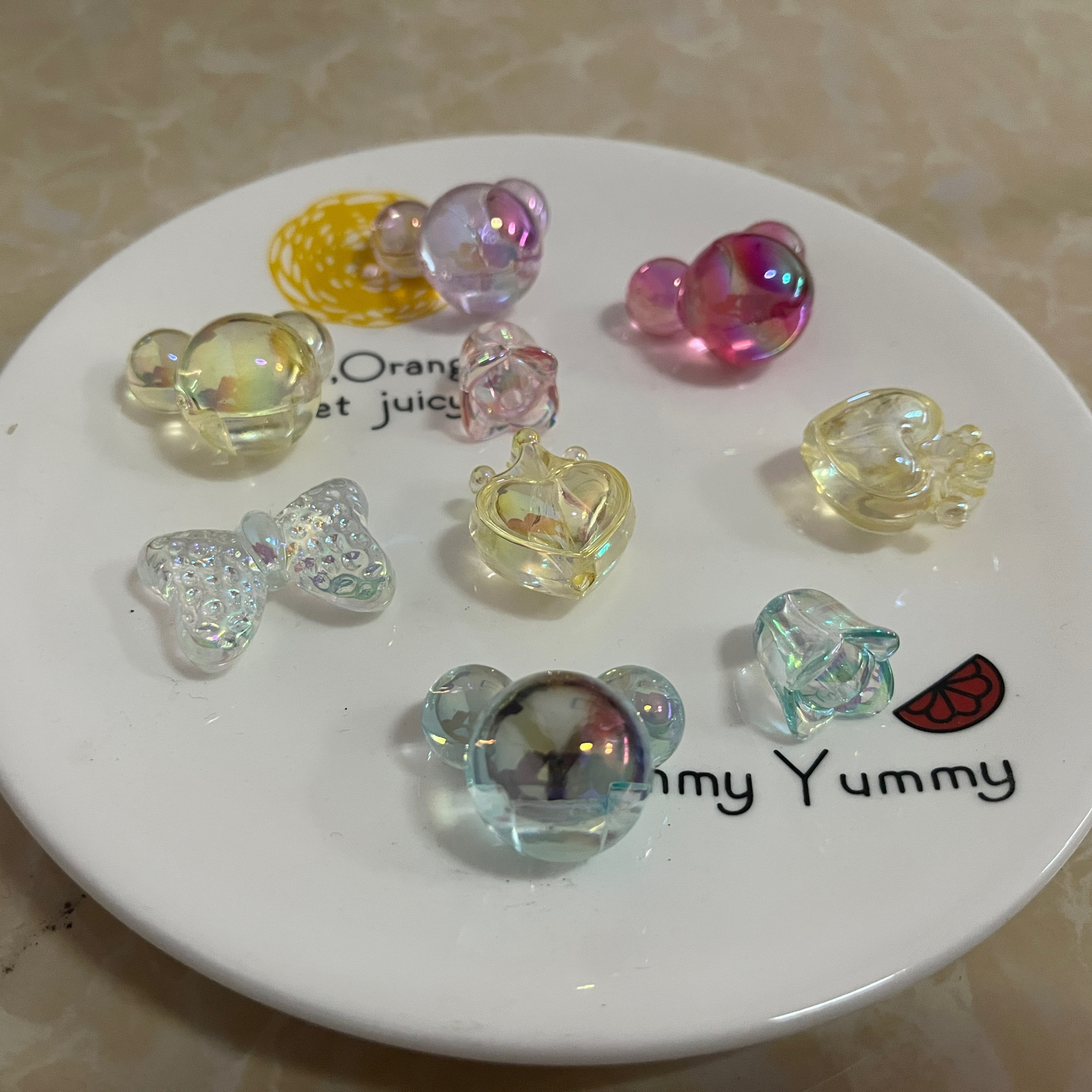 2023年树脂diy手工饰品配件来样定做双色贝壳嘉丽斯工艺饰品配件