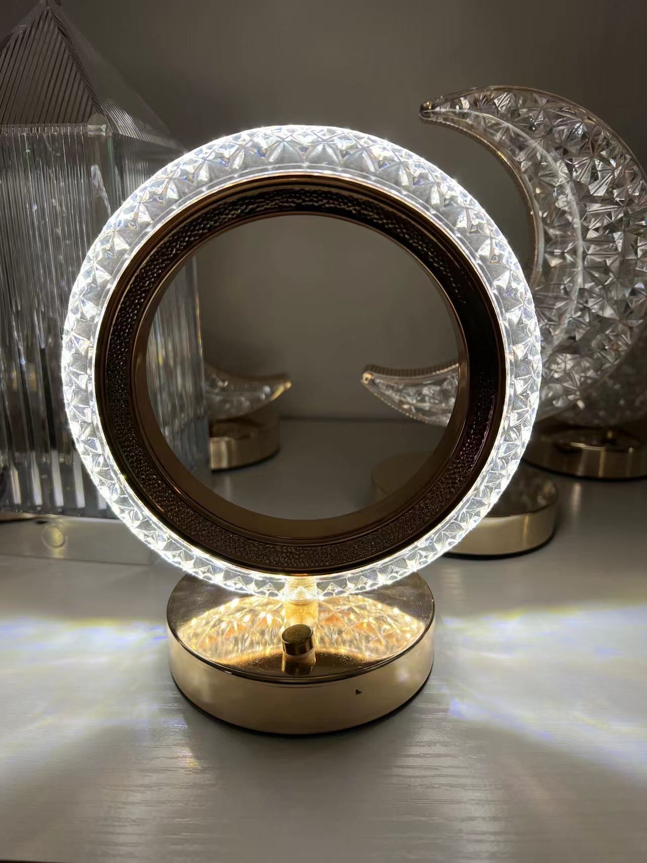 LED table lamp, popular crystal table lamp decoration night light