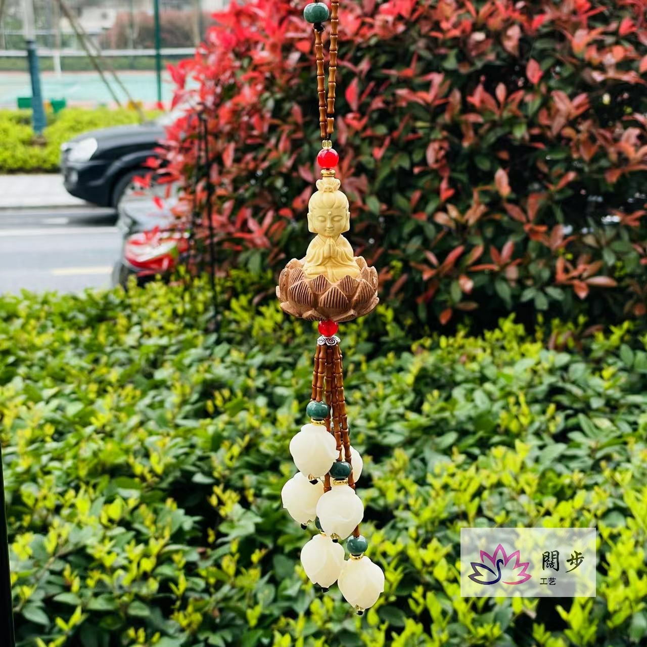 莲花佛/菩提根/黄杨木白底实物图