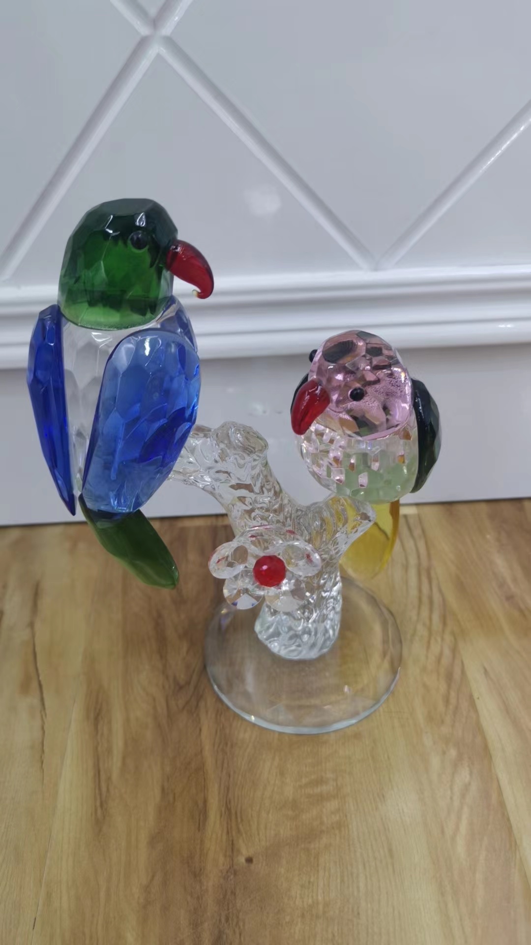 Wholesale crystal parrot handicrafts and ornaments for foreign trade