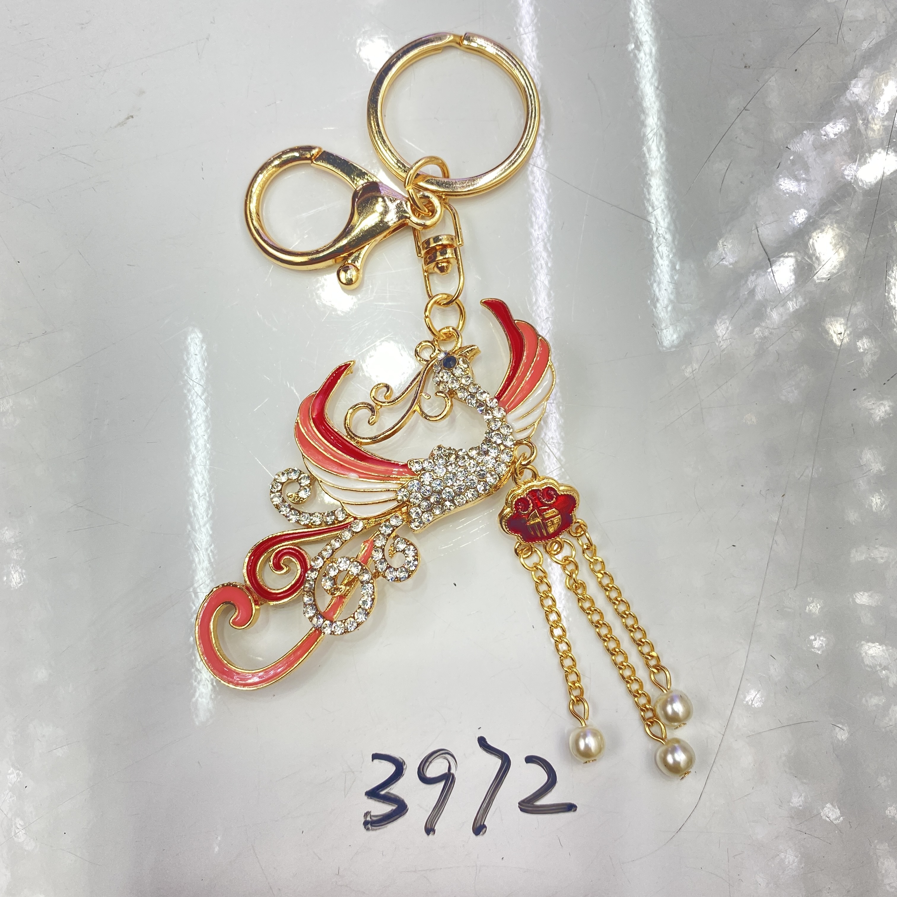 合金凤凰爆款创意钥匙扣配件可爱挂件装饰礼物