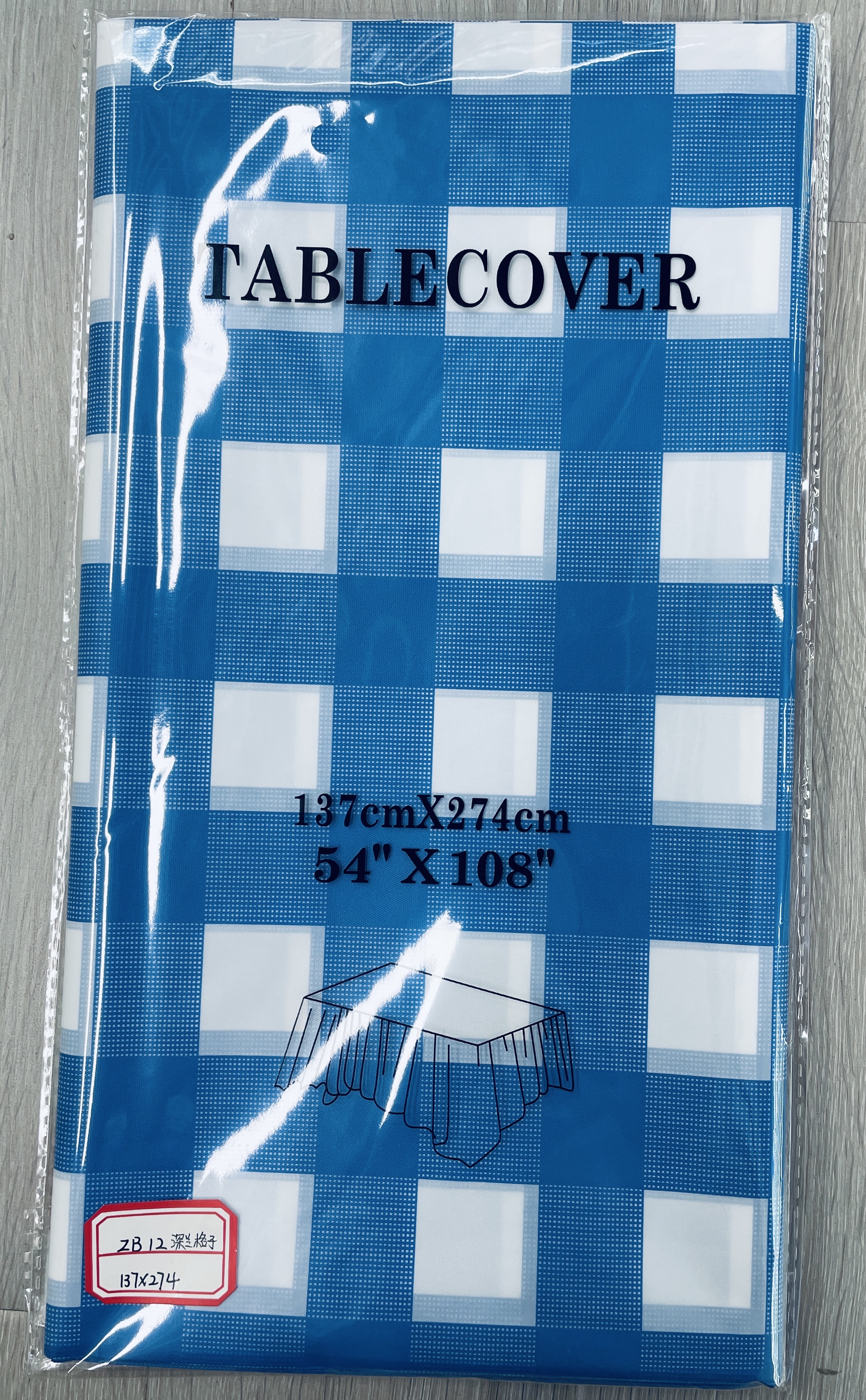 厂家直销Peva桌布派对桌布一次性格子桌布 红格子蓝格子 尺寸137*274CM详情图4