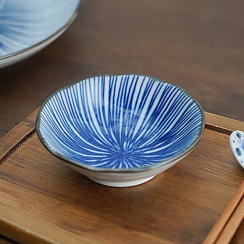 美浓烧日本陶瓷餐具套装 碗盘 家用简约盘子碗组合详情图3