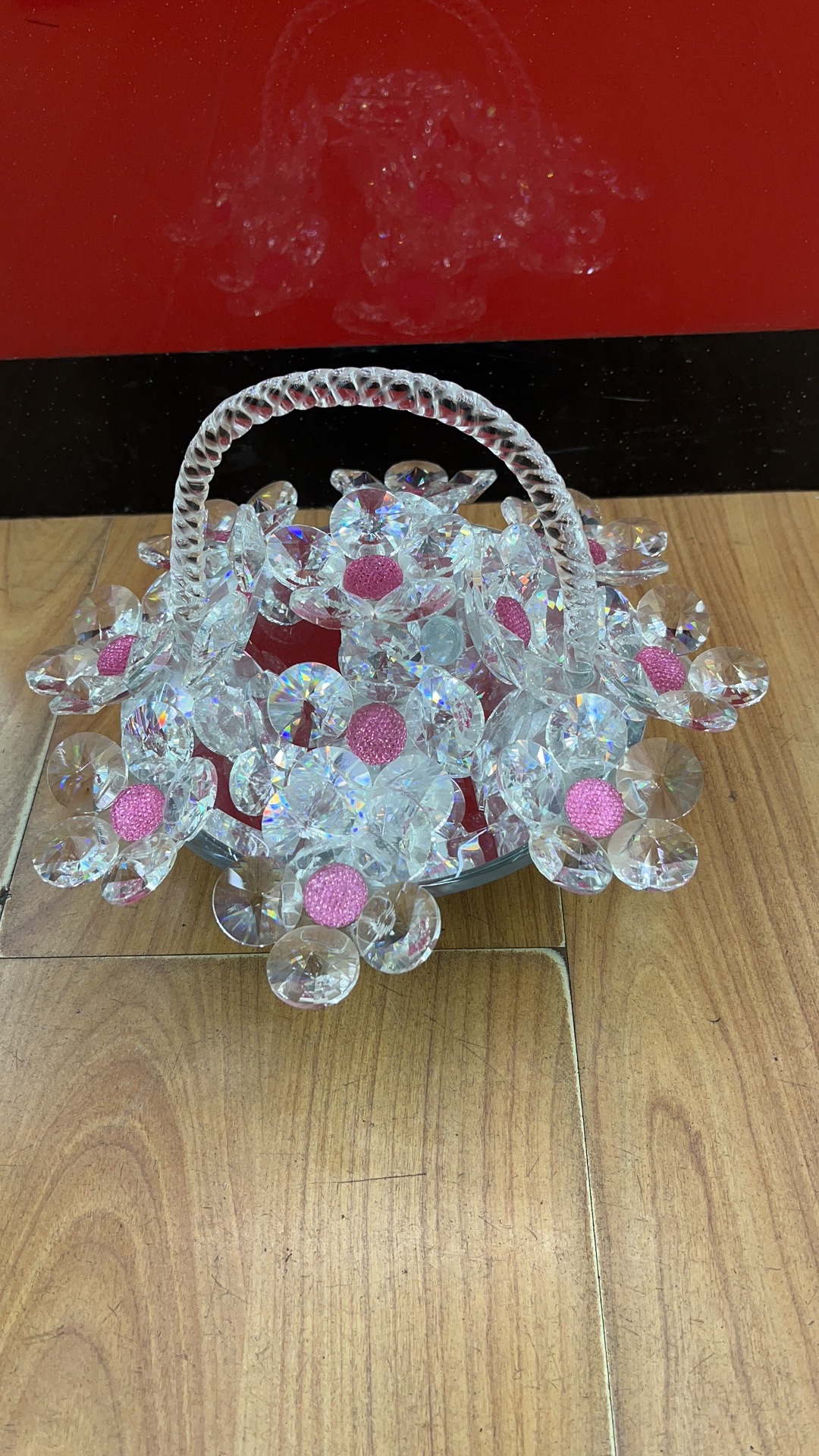 国际商贸城D区三楼二街7864摊位 水晶工艺品摆件花蓝A-003