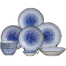 美浓烧日本陶瓷餐具套装 碗盘 家用简约盘子碗组合