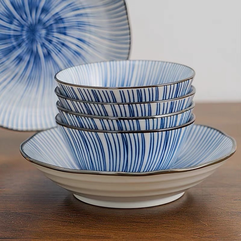 美浓烧日本陶瓷餐具套装 碗盘 家用简约盘子碗组合详情图2