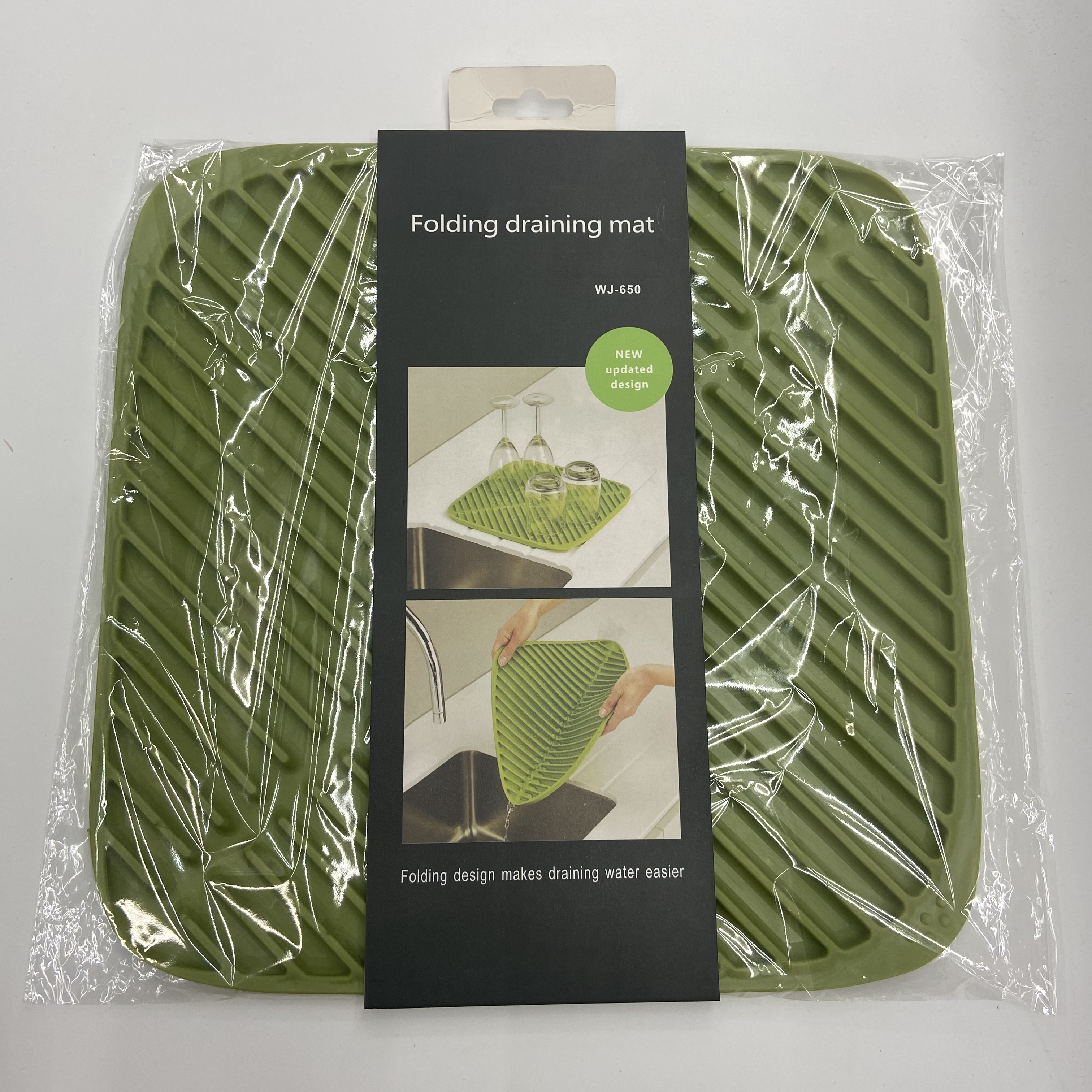 Kitchen anti-stain and water-draining mat, multi-functional anti-scald and heat-insulating mat, basin, bowl and cup mat, silicone water-draining mat, anti-slip cup mat