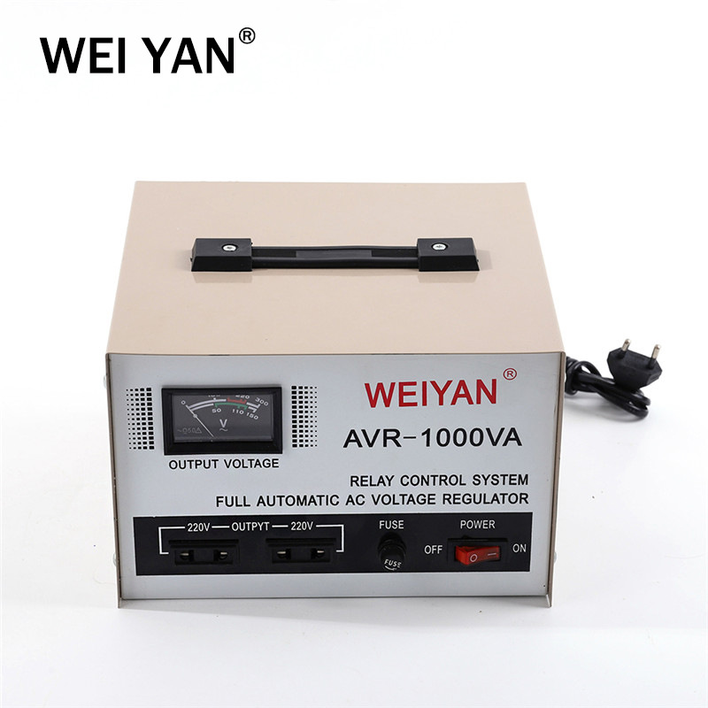 WEI YAN供应AVR SVR 出口电子式塑料面板稳压器AVR-1000VA图