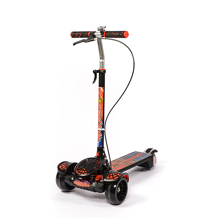 Datong Adult Meter Height Scooter ①135*60pu flashing wheels ② Nylon base plate with music and lights ③ Handbrake + rear brake + bell pedal anti-slip sandpaper ④ Five-level height adjustment