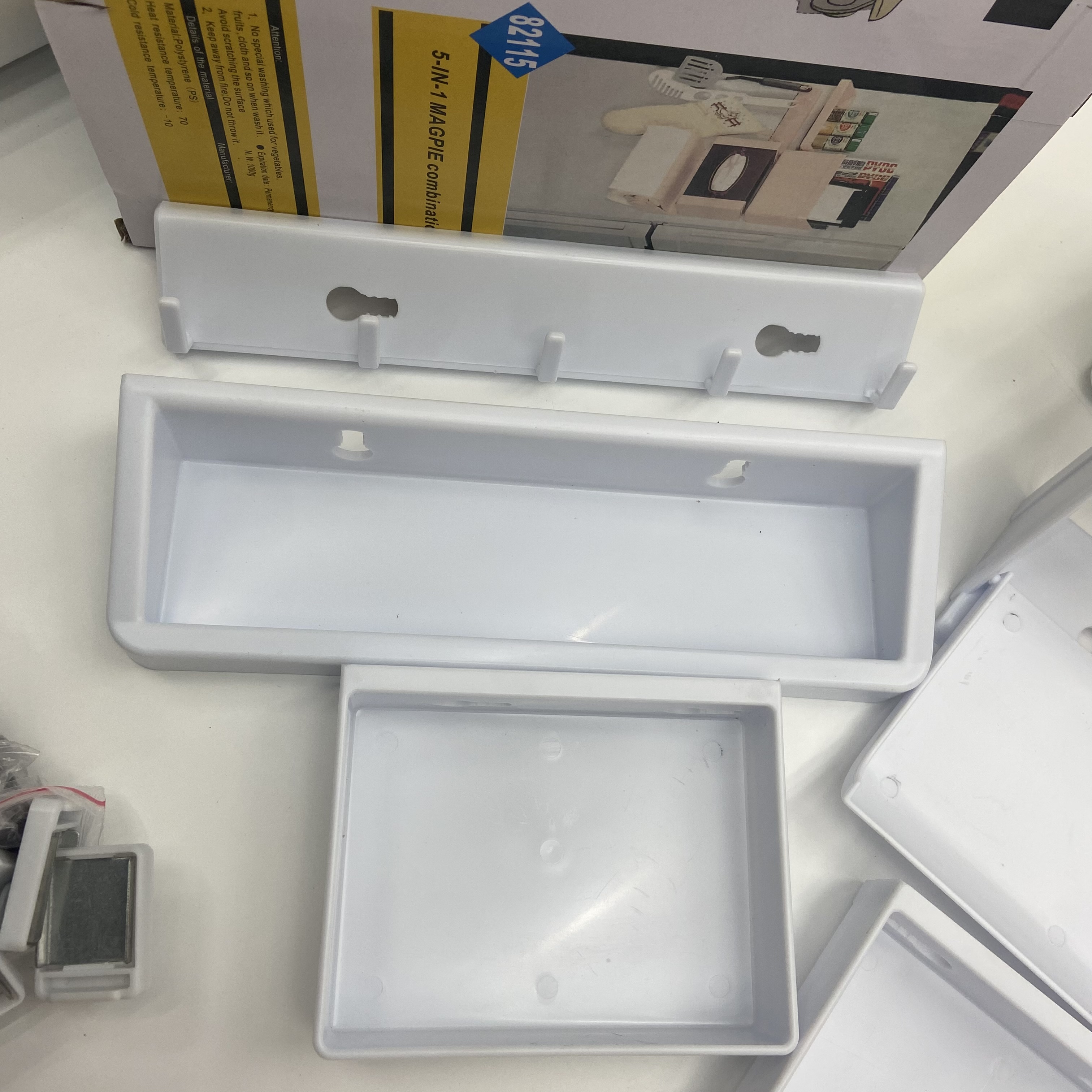 Bathroom and kitchen wall-mounted storage boxes without drilling holes, kitchen and bathroom storage racks details Picture
