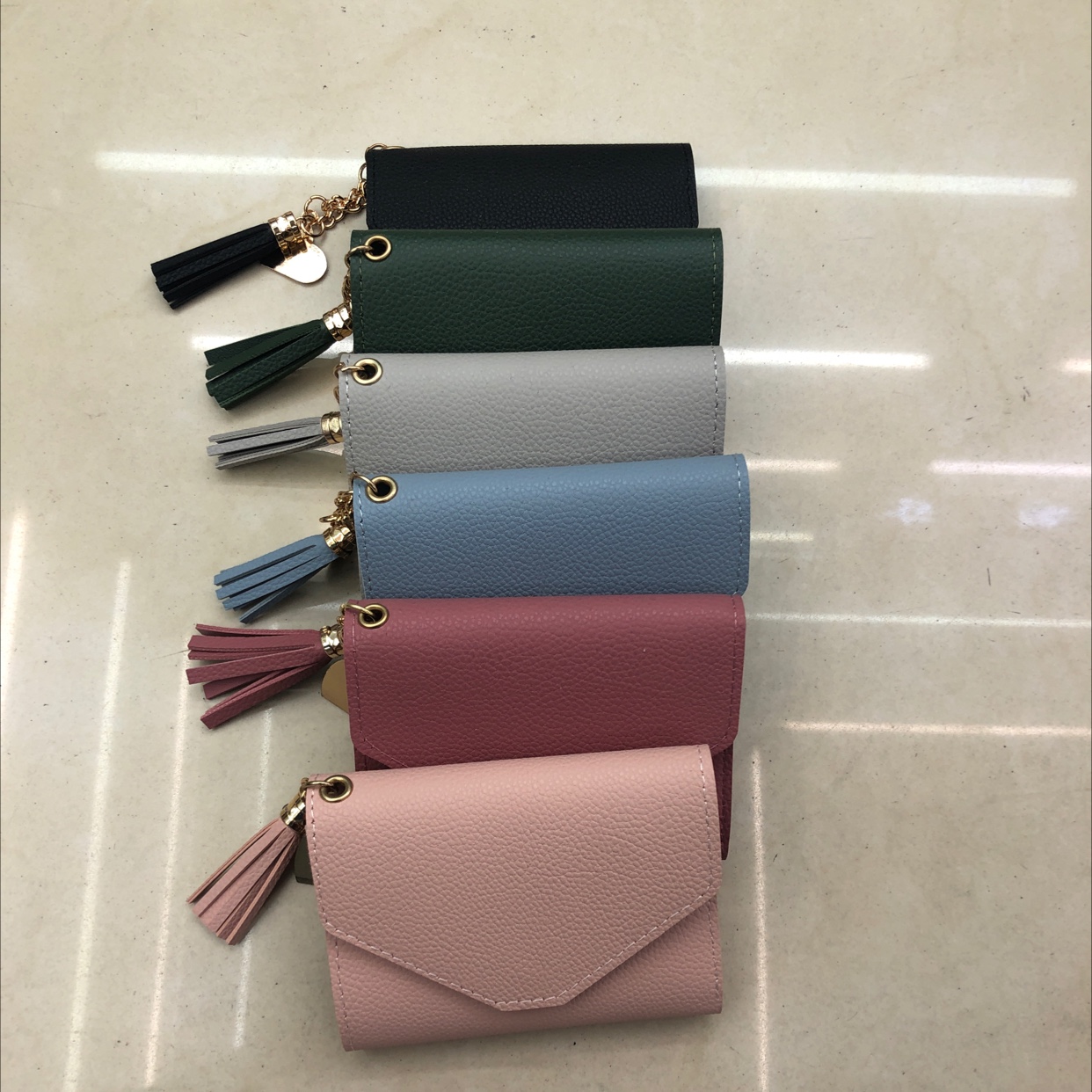 Love Pendant Three Fold Small Wallet full figure