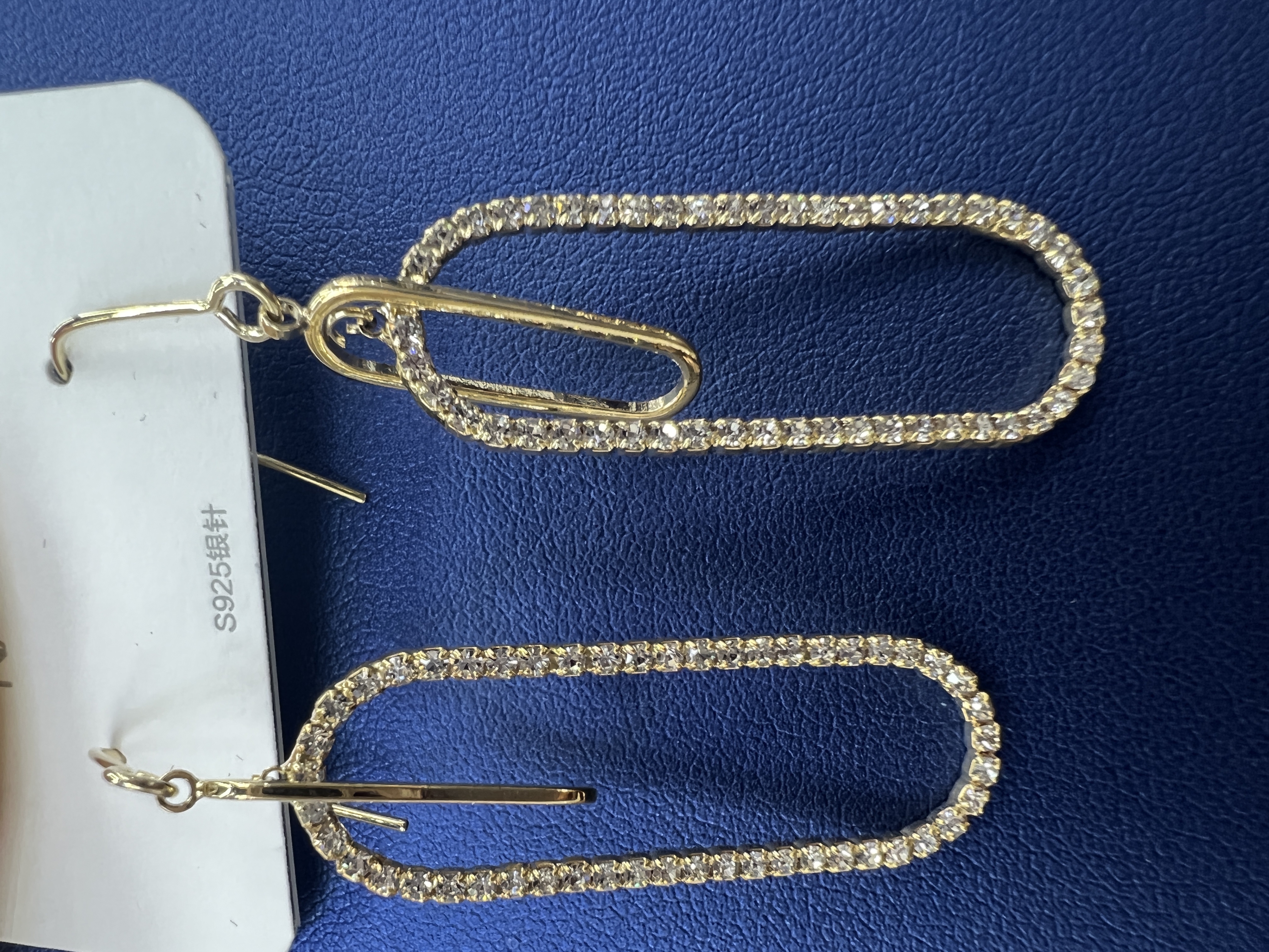 Korean-style fashionable zircon earrings