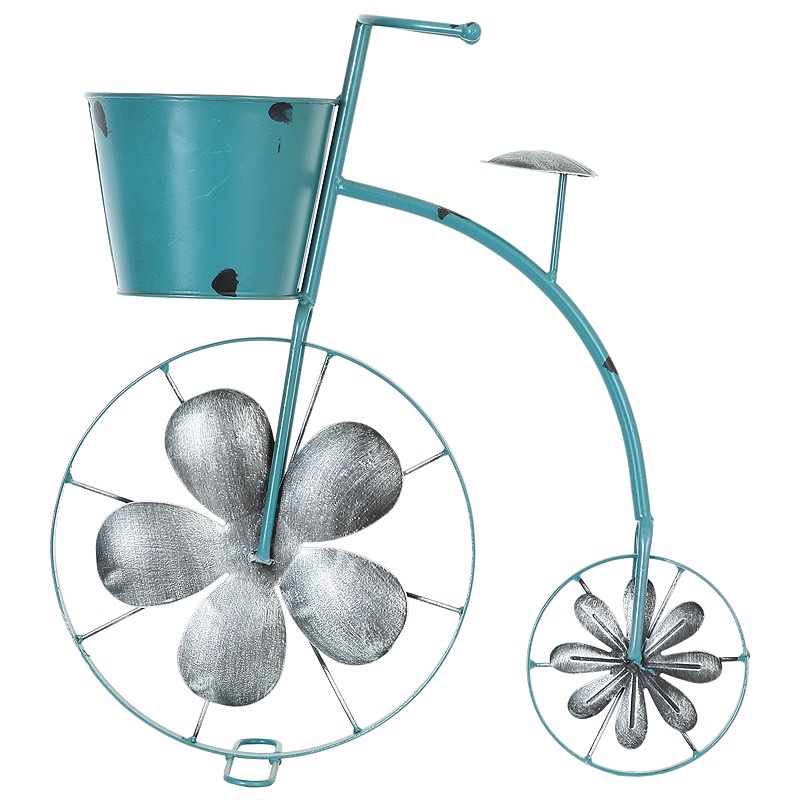 Rural retro creative hemp rope ironwork, bike-shaped flower stand ornaments, garden, home, sundries, window display decoration Item Picture