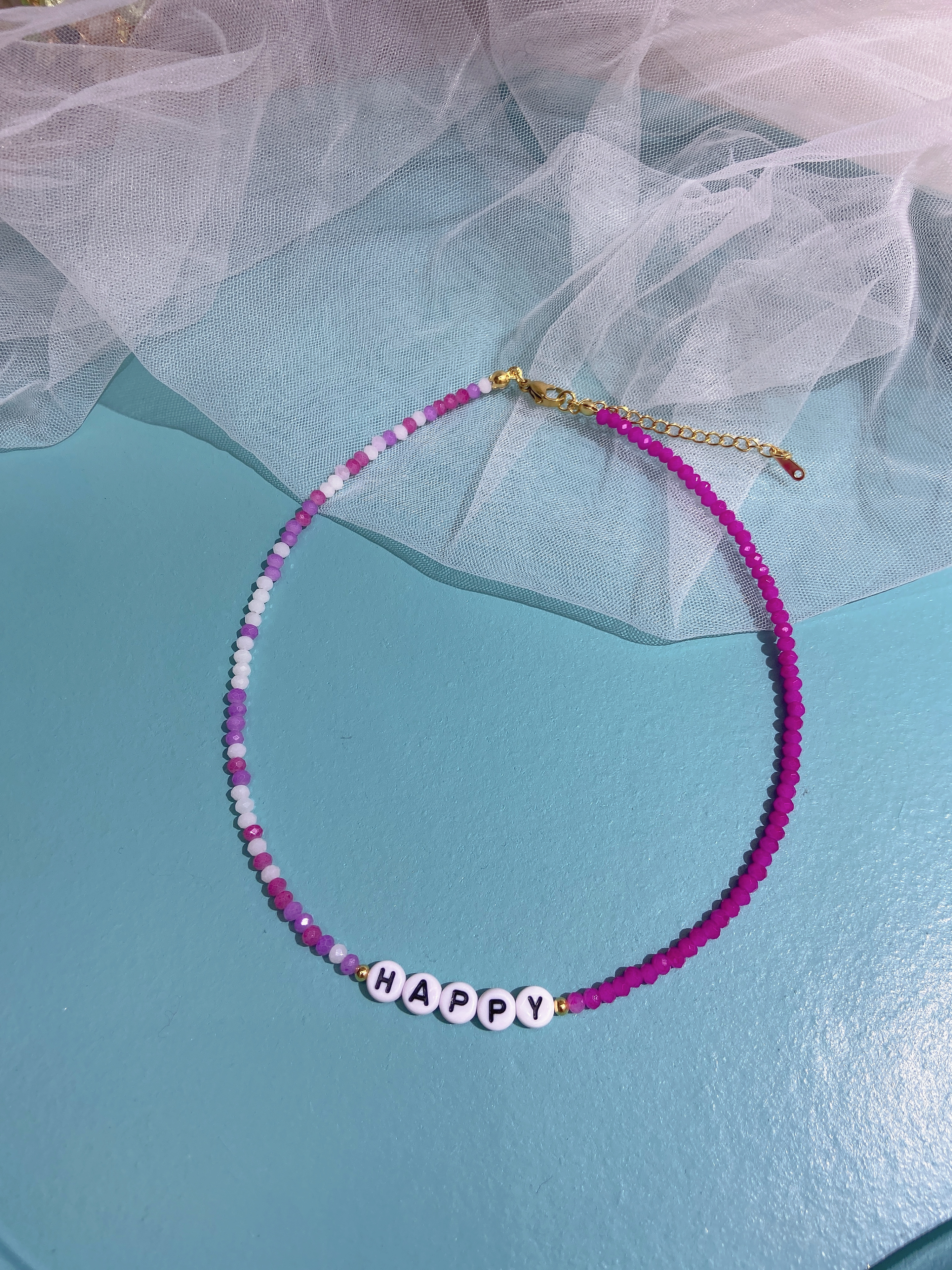 Direct sales from the manufacturer of letter crystal necklaces, handcrafted necklaces and short chains Specification image