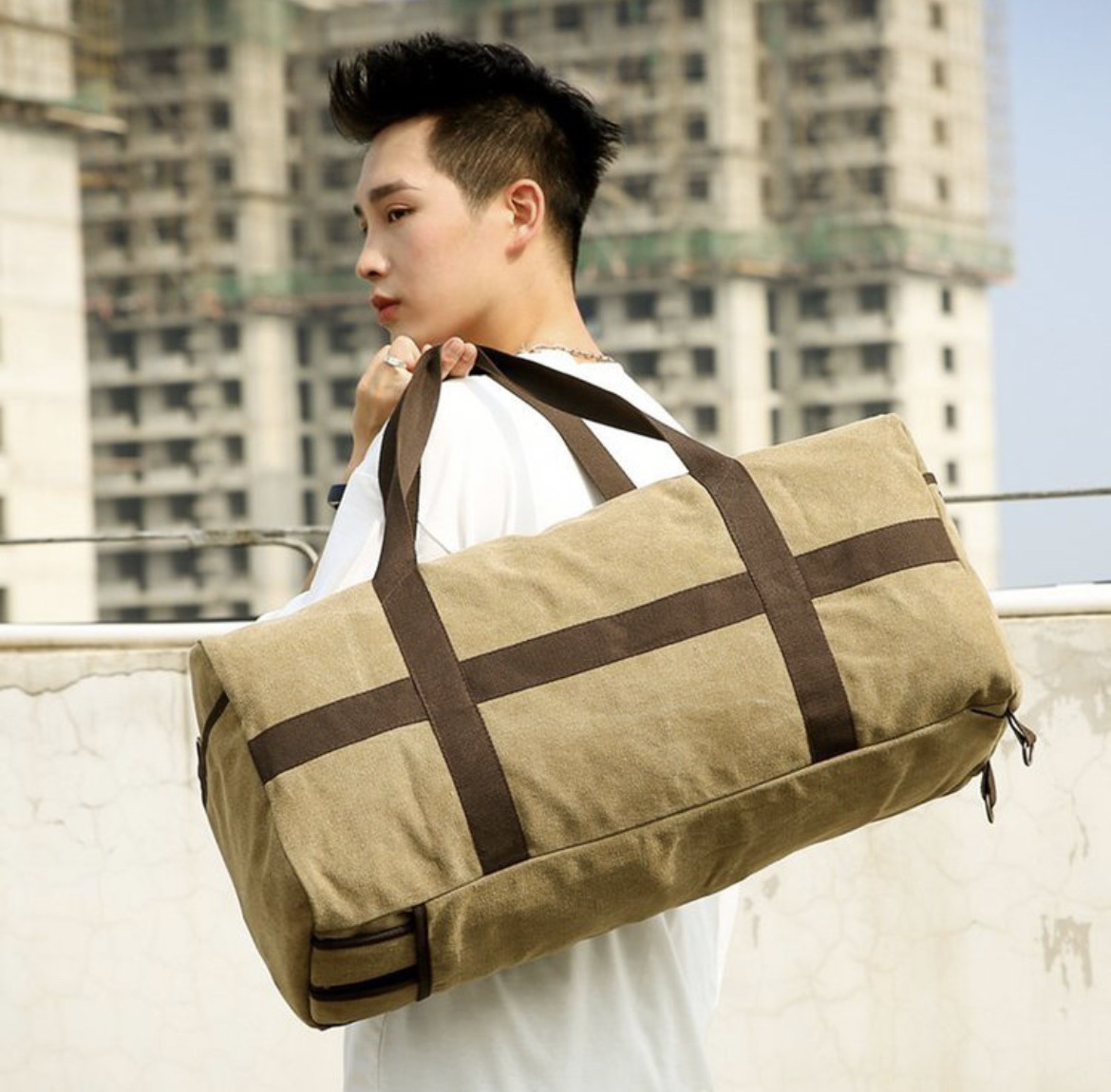 旅行包/帆布背包/背包白底实物图