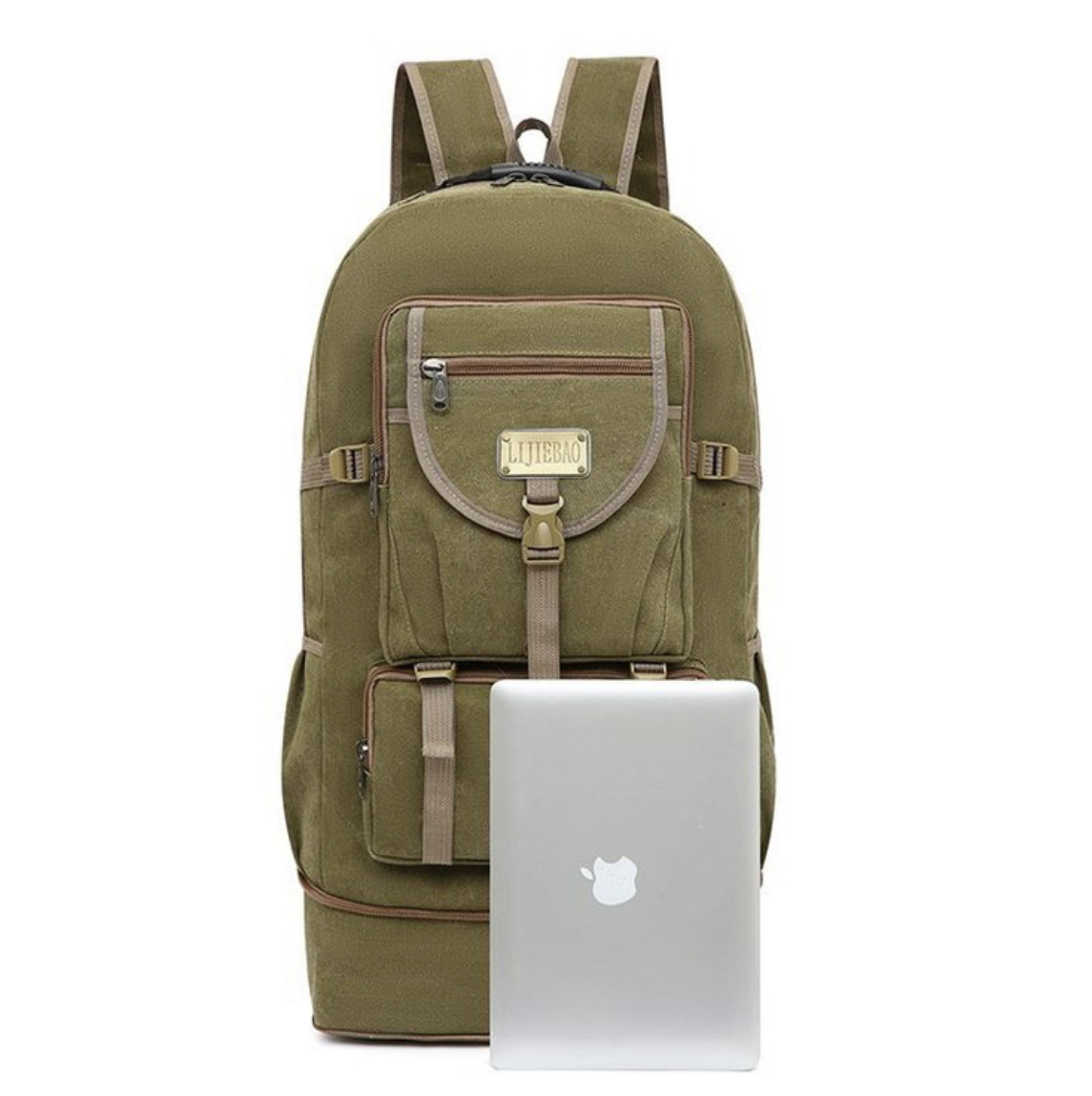 登山包/帆布背包/双肩背包白底实物图