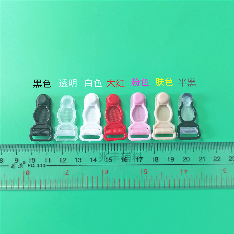Factory direct sales of plastic black sock buckles, transparent halter straps, underwear accessories, adjustable buckles, silk sock shoulder straps, gourd buckles details Picture