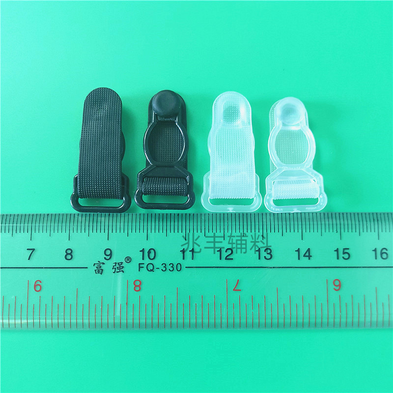 Factory direct sales of plastic black sock buckles, transparent halter straps, underwear accessories, adjustable buckles, silk sock shoulder straps, gourd buckles Item Picture