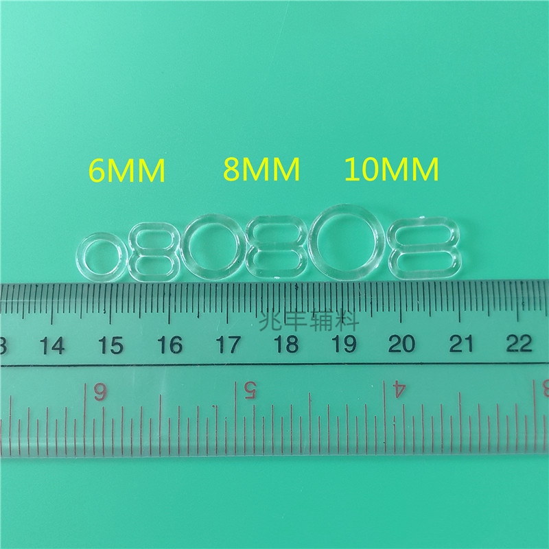 Circle 8-shaped plastic underwear adjustment buckle 10MM bra accessory 089 shaped wide hole shoulder strap buckle accessory Specification image