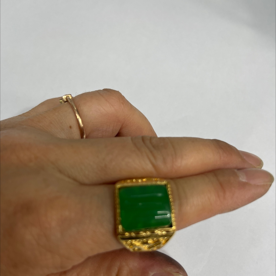 铜材质/流行饰品/戒指细节图