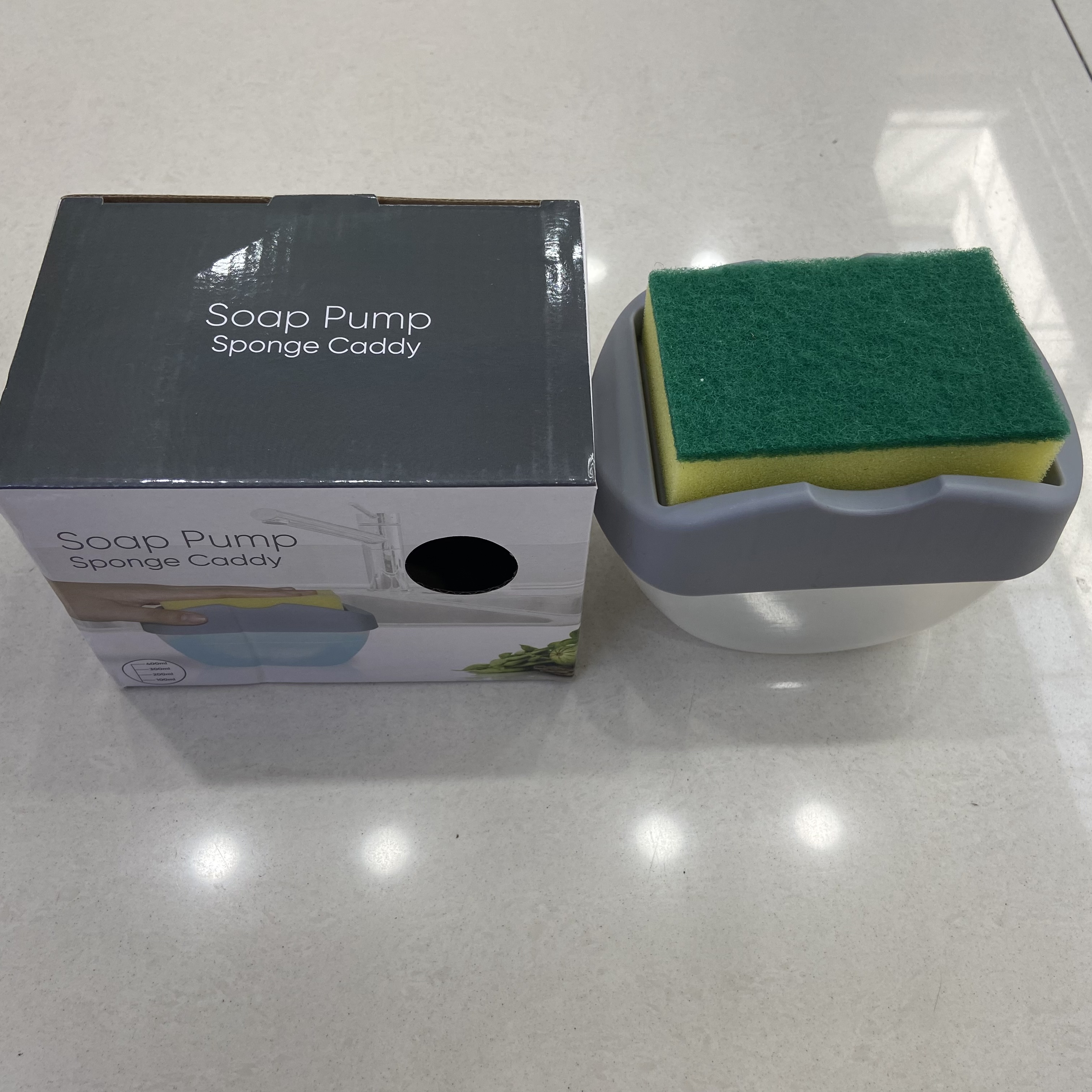 厨房自动皂液盒清洁器洗洁精按压式出液盒百洁布清洁刷毛刷 